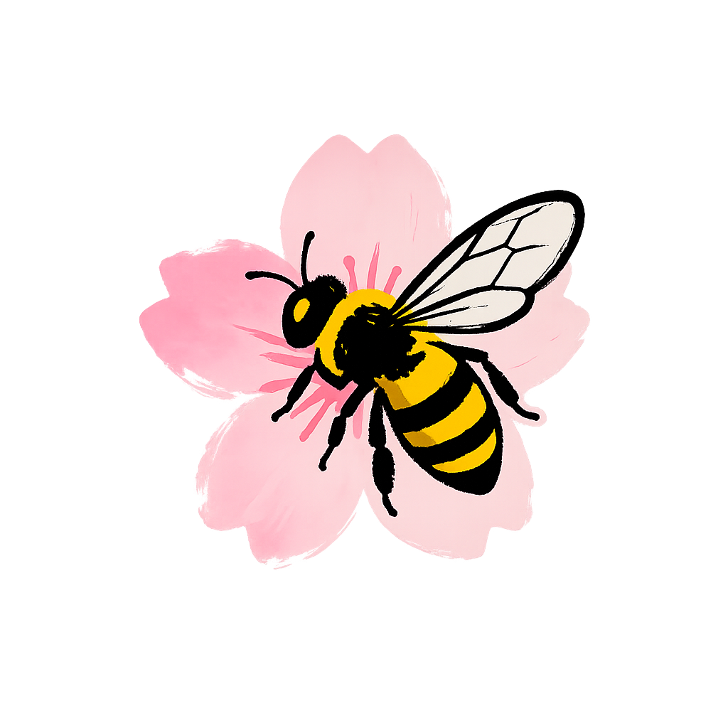 HanaDB - Bee on Cherry Blossom